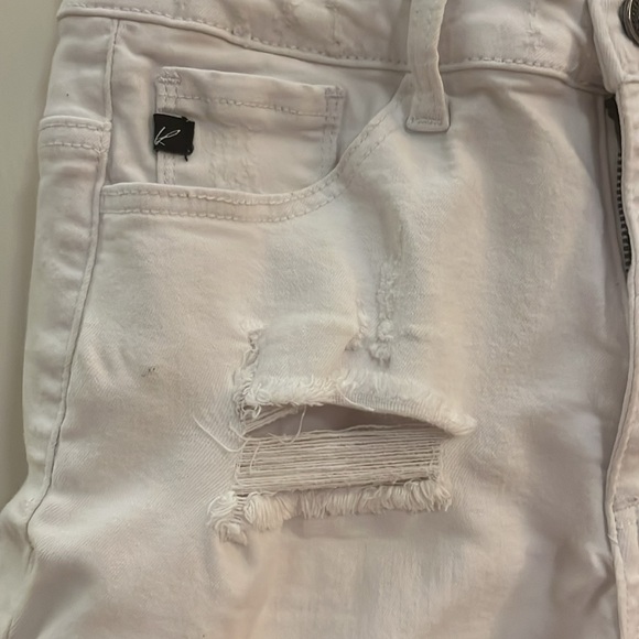 Kancan distressed white jean short - Picture 2 of 6